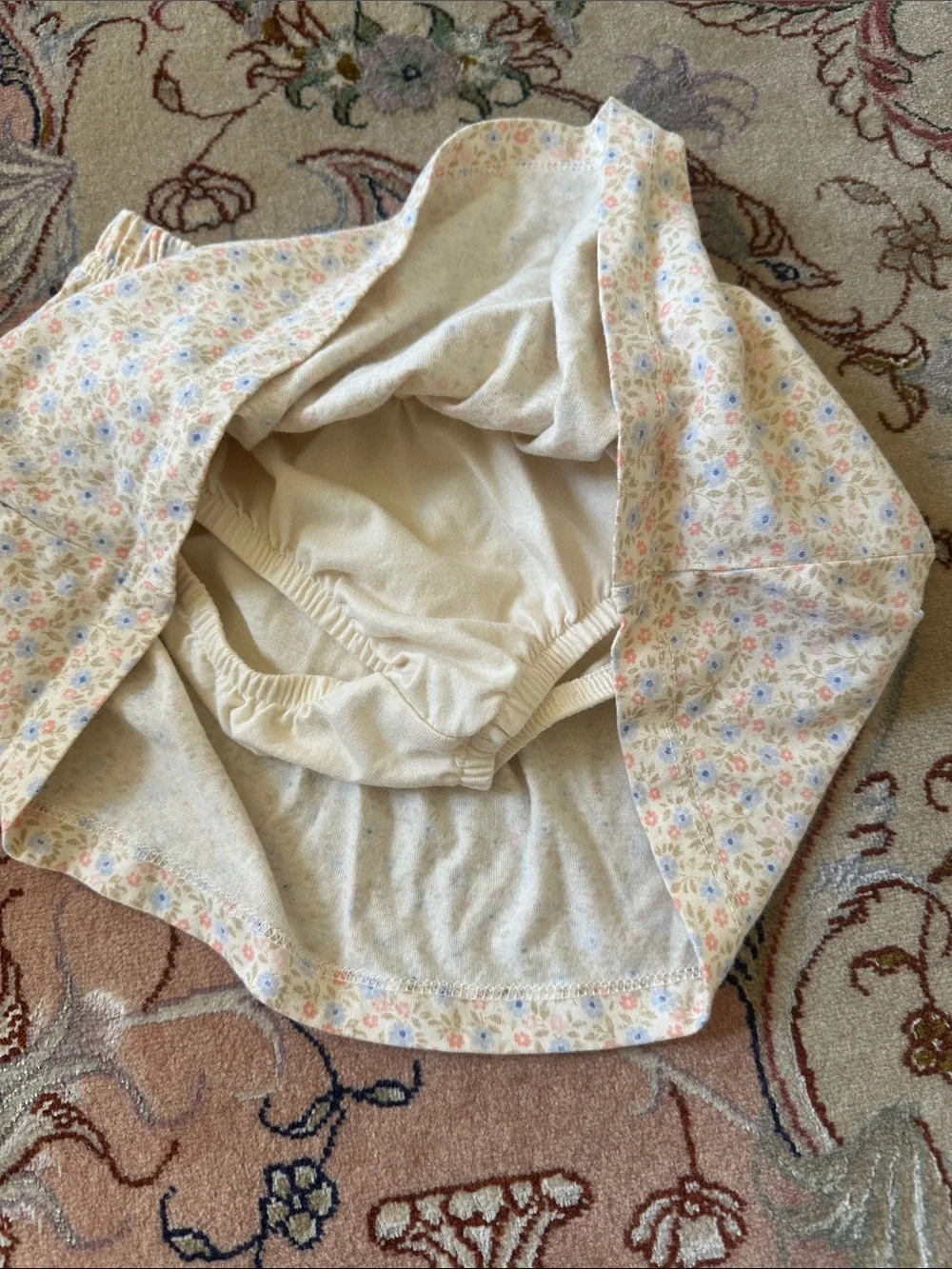 Carter's Cream Floral Elastic-Waist Skirt